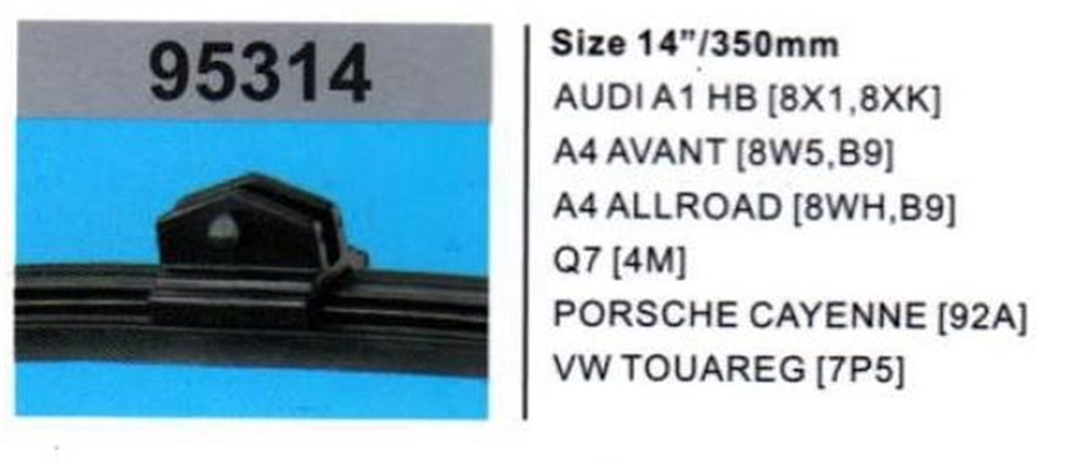 Silgi Süpürgesi Arka 350mm Audi A1-a4-q7-vw Touareg95314 | Rbw 95314