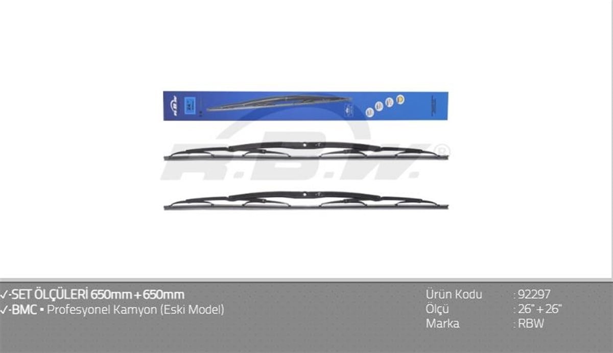 Silecek Süpürgesi 650mm 650mm Bmc Pro Truck | Rbw 92297