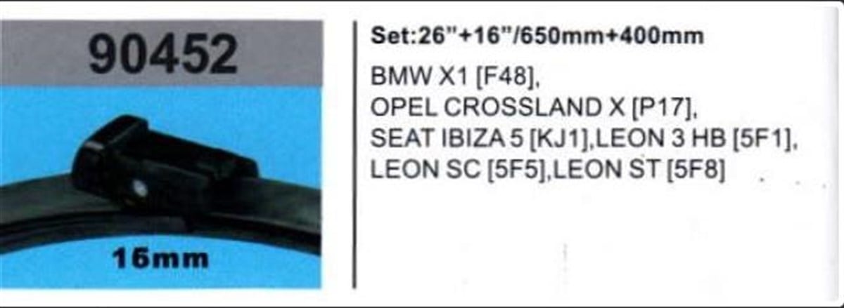 Silecek Süpürgesi Bmw Opel Seat Rbw90452 | Rbw 90452