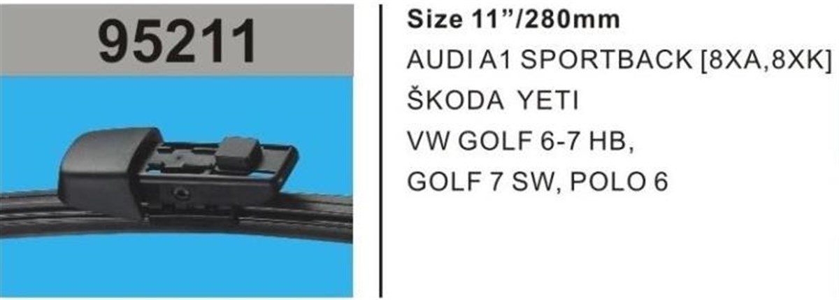 Silgi Süpürgesi Arka 280mm Vw Golf6-polo Golf 6 7 Hb Ym-95211 | Rbw 95211