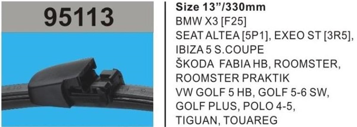 Silgi Süpürgesi Arka 330mm Bmw-golf Skoda-95113 | Rbw 95113