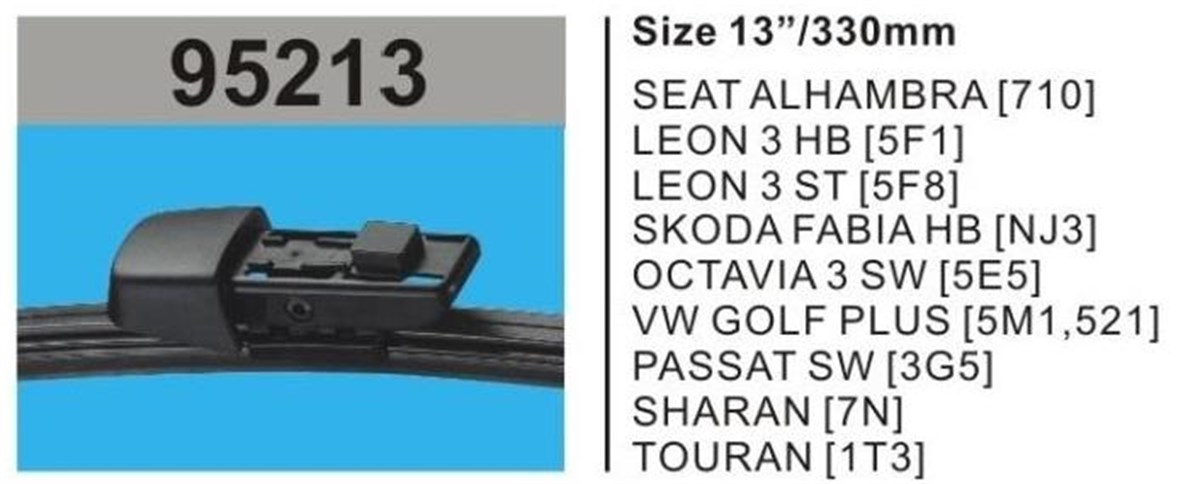Silgi Süpürgesi Arka 330mm Seat Skoda-90289-95213-95213 | Rbw 95213