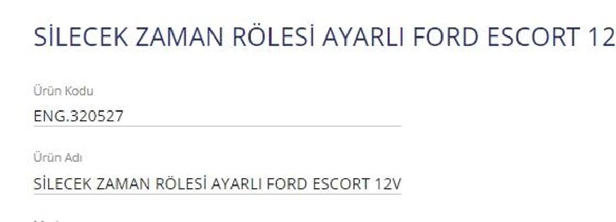 Silgi Zamanlama Rölesi Ford Escort Ayarlı Silgi Zamanlama Röle Eng 320527 78gg17c499ba | Eng 320527