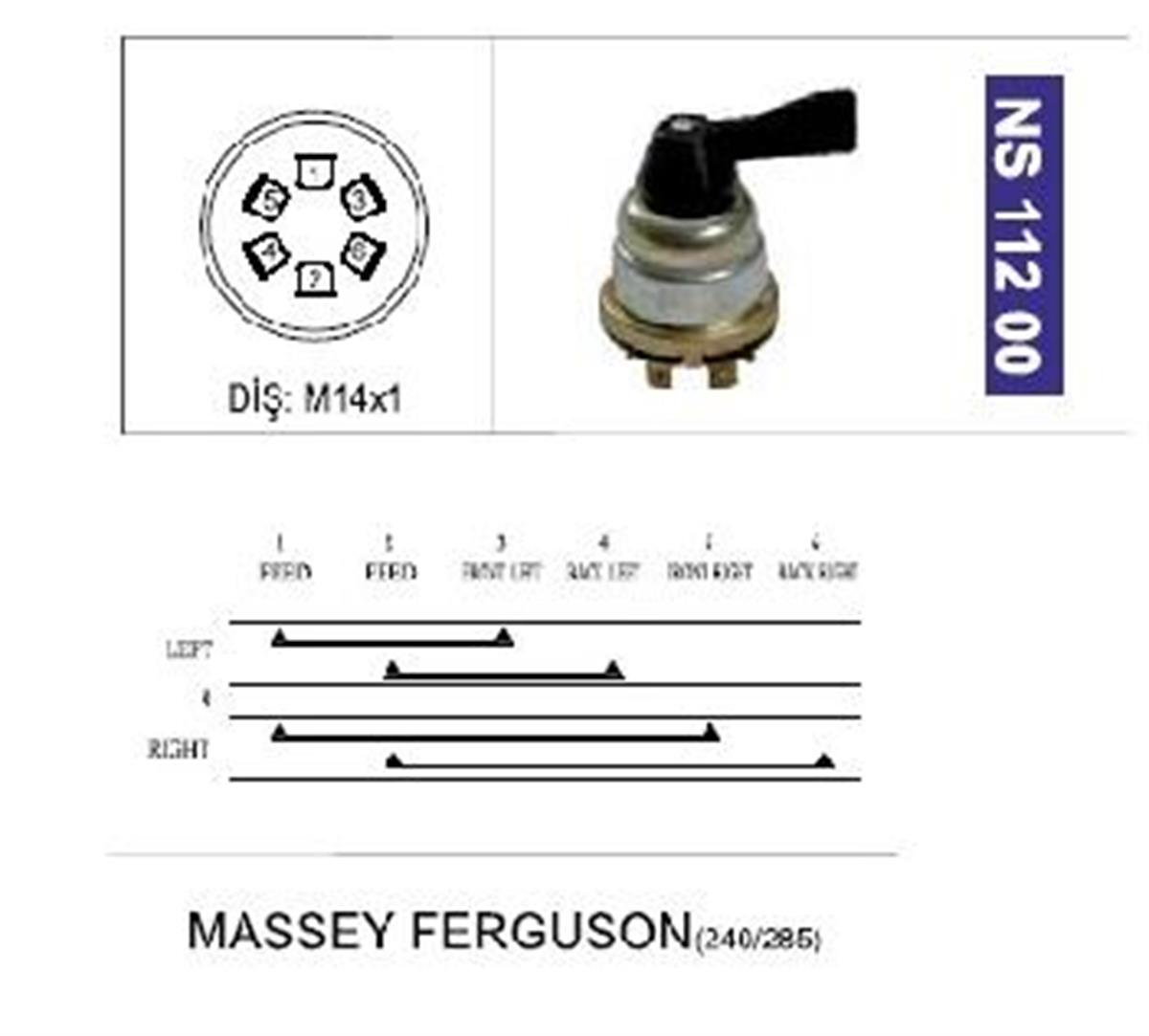 Sinyal Anahtarı Massey Ferguson 240/285 | Nesan Ns11200