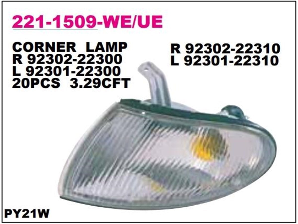 Sinyal Lambası Sağ Hyundai Accent Ön Beyaz 98-00 Sağ 221-1509r | Depo 2211509r3we