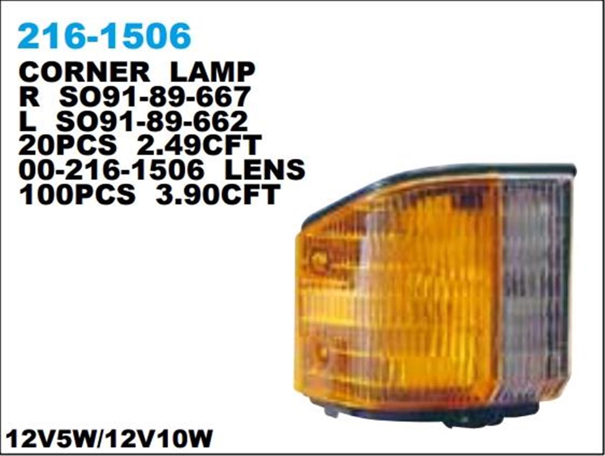 Sinyal Lambası Mazda E2200 Sağ 87-92- Depo 216-1506 2161506r | Depo 2161506r