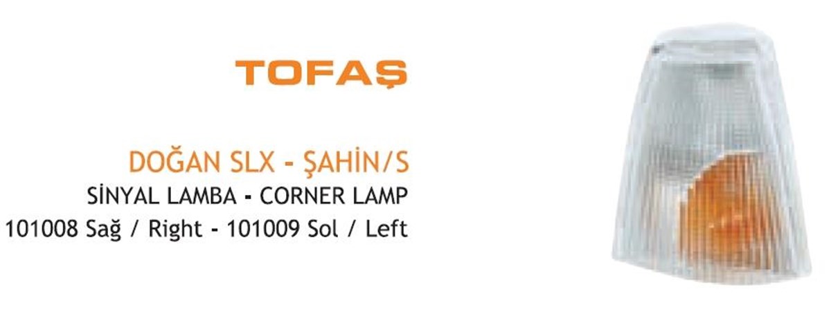 Sinyal Lambası Slx Sol  Ayf101009 | Ayfar 101009