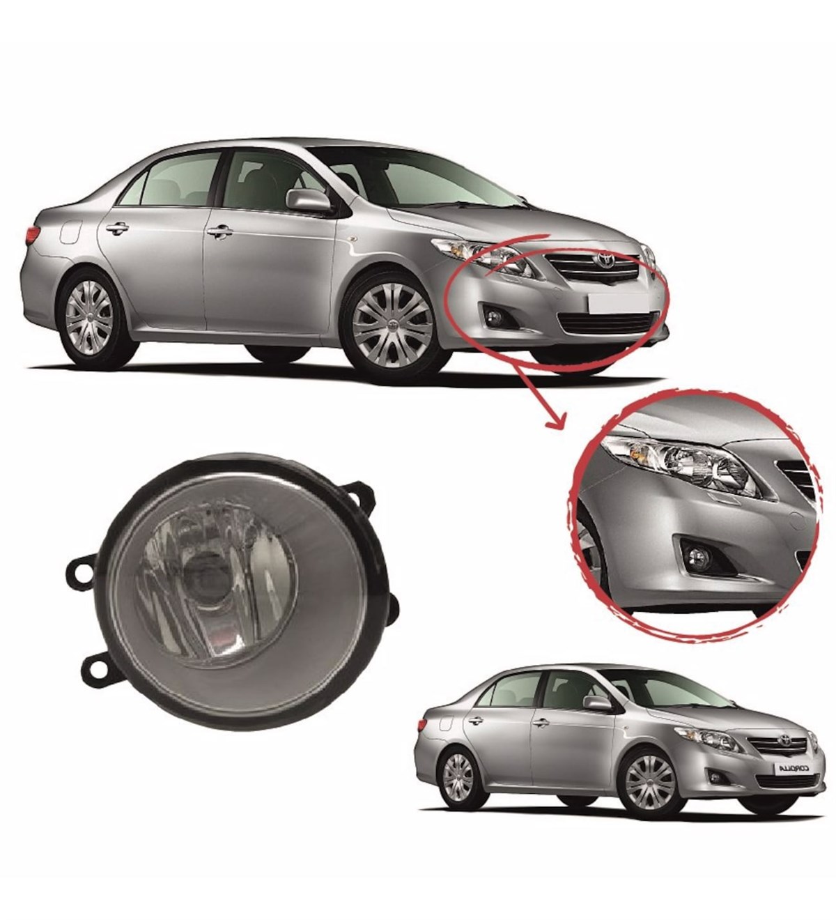 Sis Far Takımı + Çerçeve Takımı Toyota Corolla 2007-2010 Lr997 |
