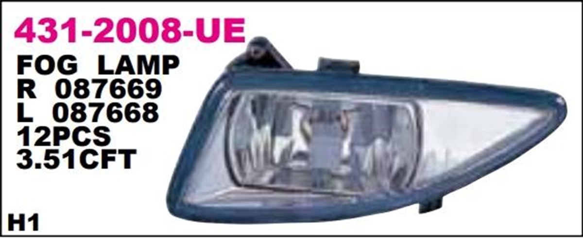 Sis Lambası Ford Fiesta 99- Sol 431-2008l | Depo 4312008lue
