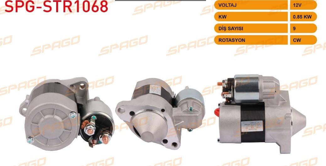 Marş Motoru 12v 9diş Clio2 3 Twingo Sandero Dacıa Dacia | Spago Str1068