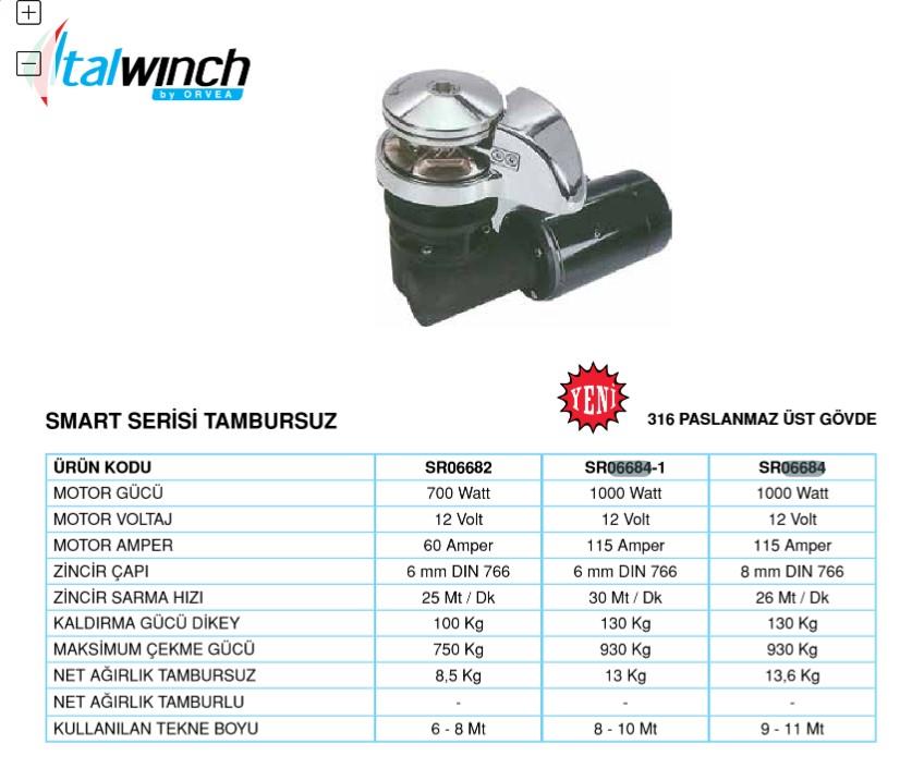 Zincir Irgatı Smart 12v 1000w 06mm Zincir |