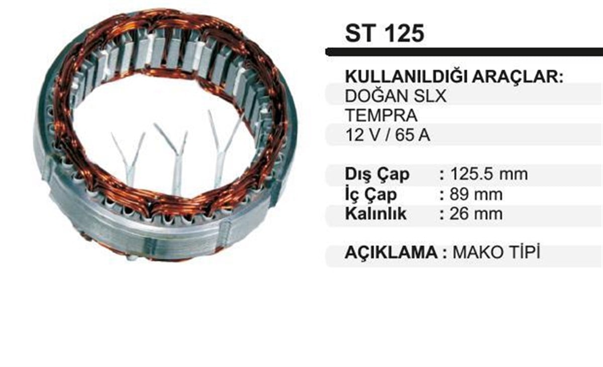 Statör 12v Ym Tempra-tipo-uno 65a | Mako 83607091
