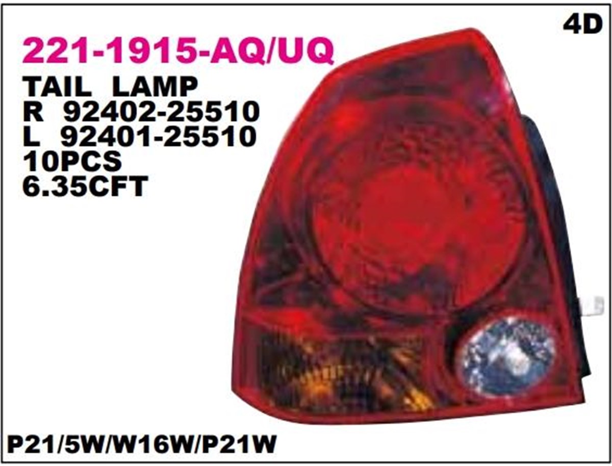 Stop Lambası Hyundai Accent Sağ 03-05 Admira Kasa Depo 2211915r | Depo 2211915ruq