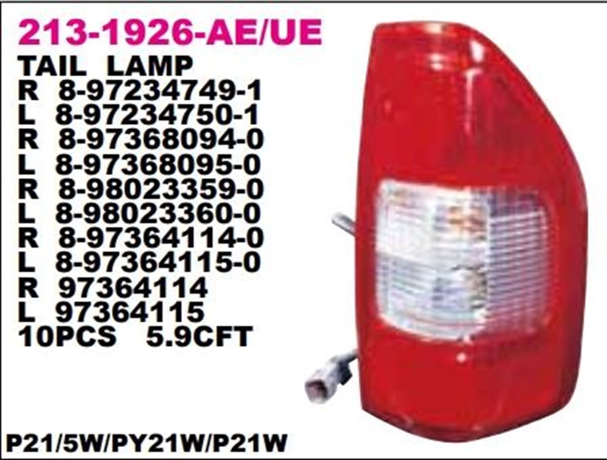 Stop Lambası Isuzu D-max Dmax 02-07 Sağ----213-1926r- 8-97234749-1 8972347491 | Depo 2131926rae