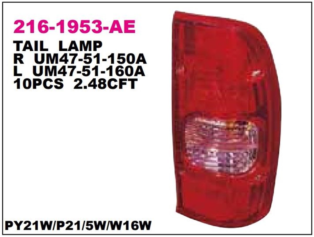 Stop Lambası Mazda B2500 02- Sol---------216-1953l | Depo 2161953lae