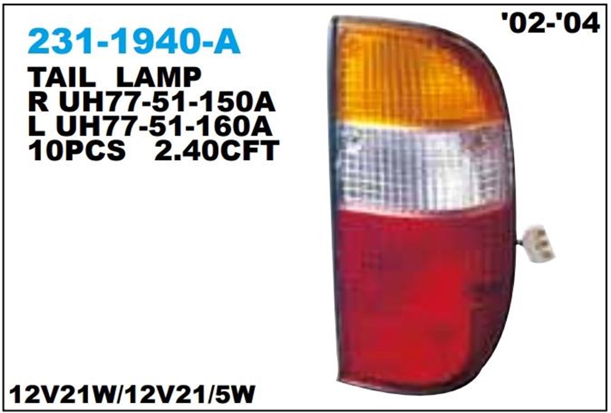 Stop Lambası Ranger Sağ 98231-1940 R-a | Depo 2311940ra