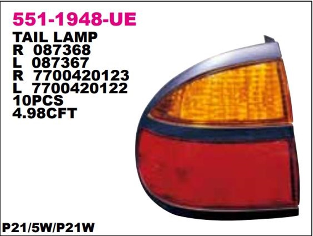 Stop Lambası Renault Laguna 99- Sol--------551-1948l | Depo 5511948lue
