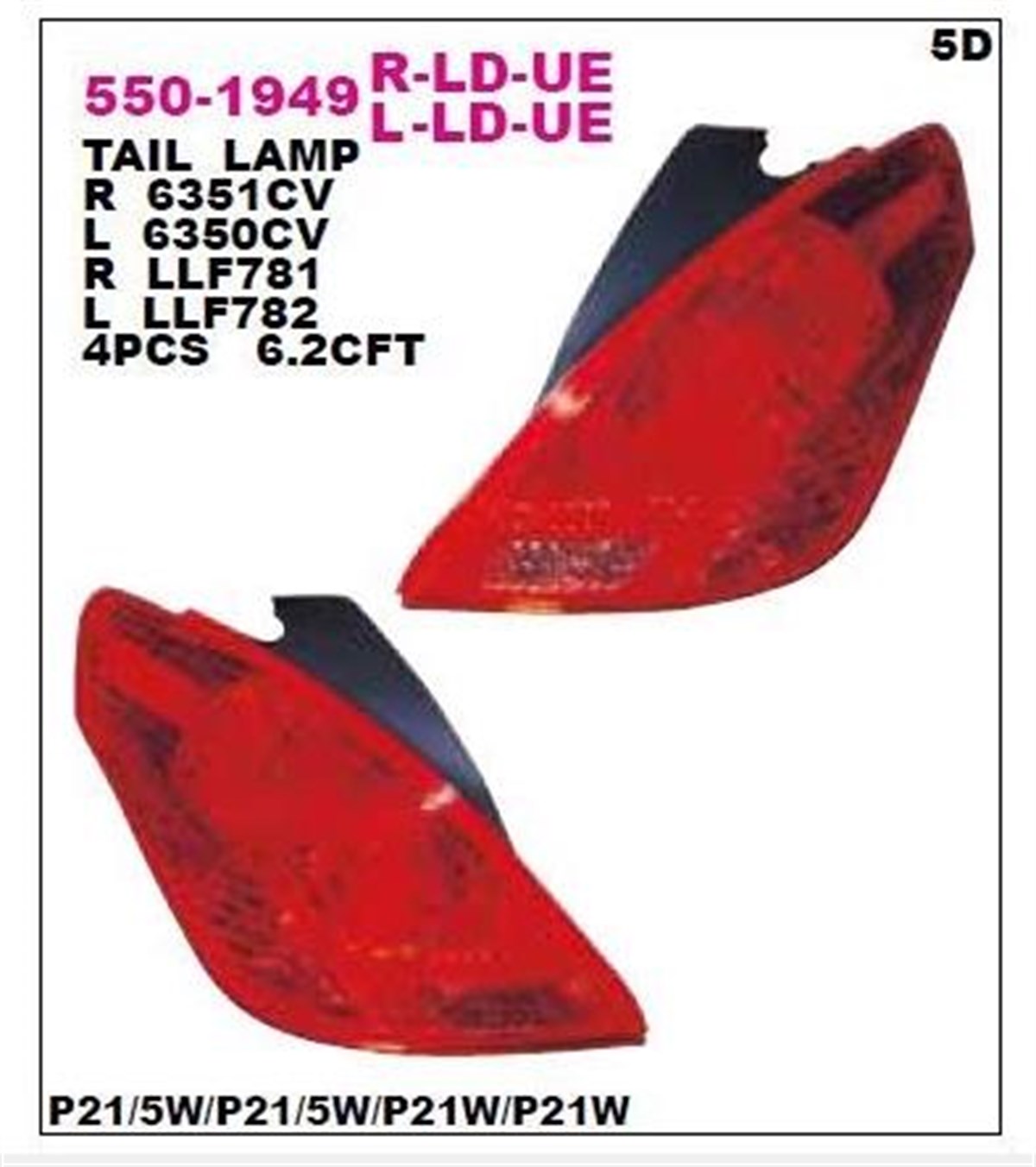 Stop Lambası Sol Peugeot 308 08- | Depo 5501949lldue