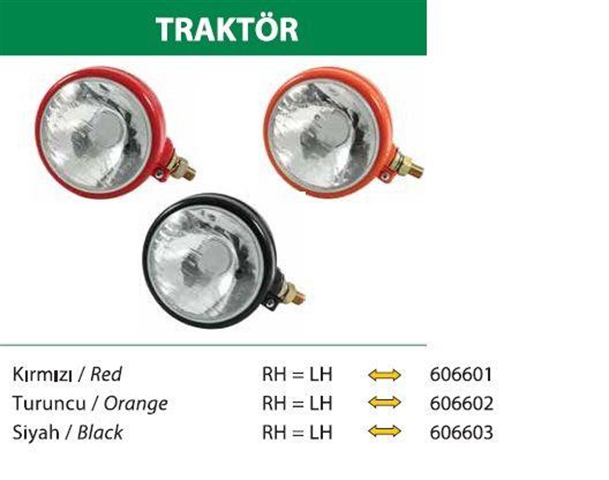Far Traktör Farı Parklı Siyah Fıat 480 | Ayfar 606603