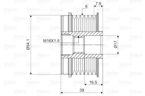 Alt.kasnağı 6kan Fiat Linea Fiorino İdea Doblo Palio Punto Albea Astra Corsa Meriva Tigra 1.3 Multijet Iveco Daily 991005 | Valeo 588006