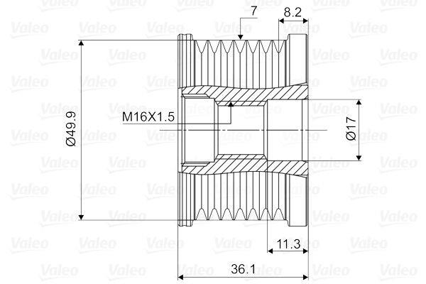 Alt.kasnağı 7kanal Renault Master Iı Megane Iıı Mazda 6 Opel Megan | Valeo 588040