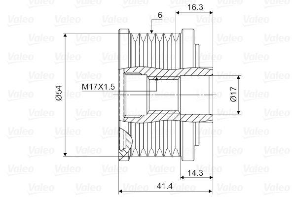 Alt.kasnağı 6kan Fiat Doblo 1.6 Linea Ducato F238822 Wüt-93252 Valeo-588045 | Valeo 588045