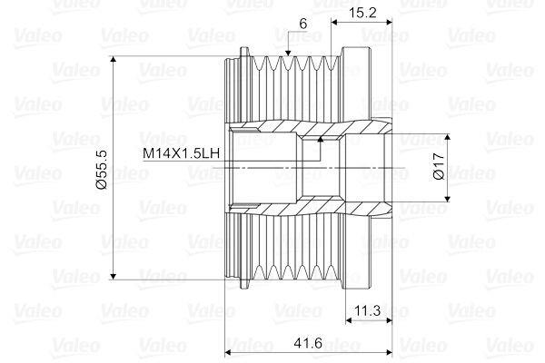 Alt.kasnağı 6kan Volvo S40 | Valeo 588047