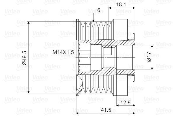 Alt.kasnağı 6kanal Ford Mondeo Focus Cmax | Valeo 588054