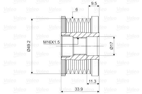 Alt.kasnağı 6kan Bmw 1,3,5 Serıe E81,e87,e4 Gates-7054 Valeo-588056 Ina-535007510 | Valeo 588056