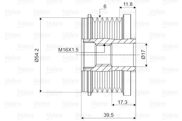 Alt.kasnağı 6kan Fiesta Fusion Mazda | Valeo 588062