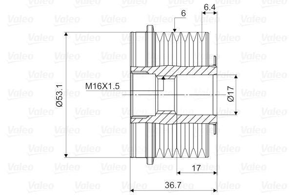 Alt.kasnağı 6kan Ford Mondeo Iıı 1.8 16v 2.0 16v 00-07 Ford Transit 2.0dı (00-06) | Valeo 588065