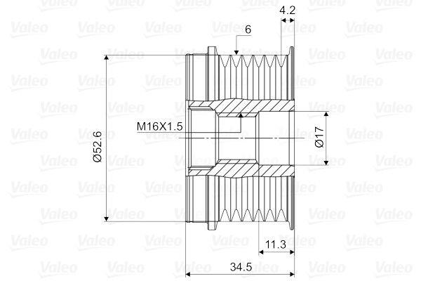 Alt.kasnağı 6kan Porsche Cayman Boxter 2.5,2.7,3.2 99-, Cayman 2.7,3.4 05- Bmw | Valeo 588074