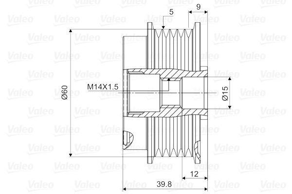 Alt.kasnağı 5kan Toyota Yarıs 1.4 D-4d 2001-2005 535018010 Valeo-588097 | Valeo 588097
