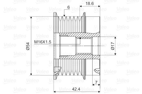 Alt.kasnağı 6kan Opel Astra H Sıgnum Vectra | Valeo 588126