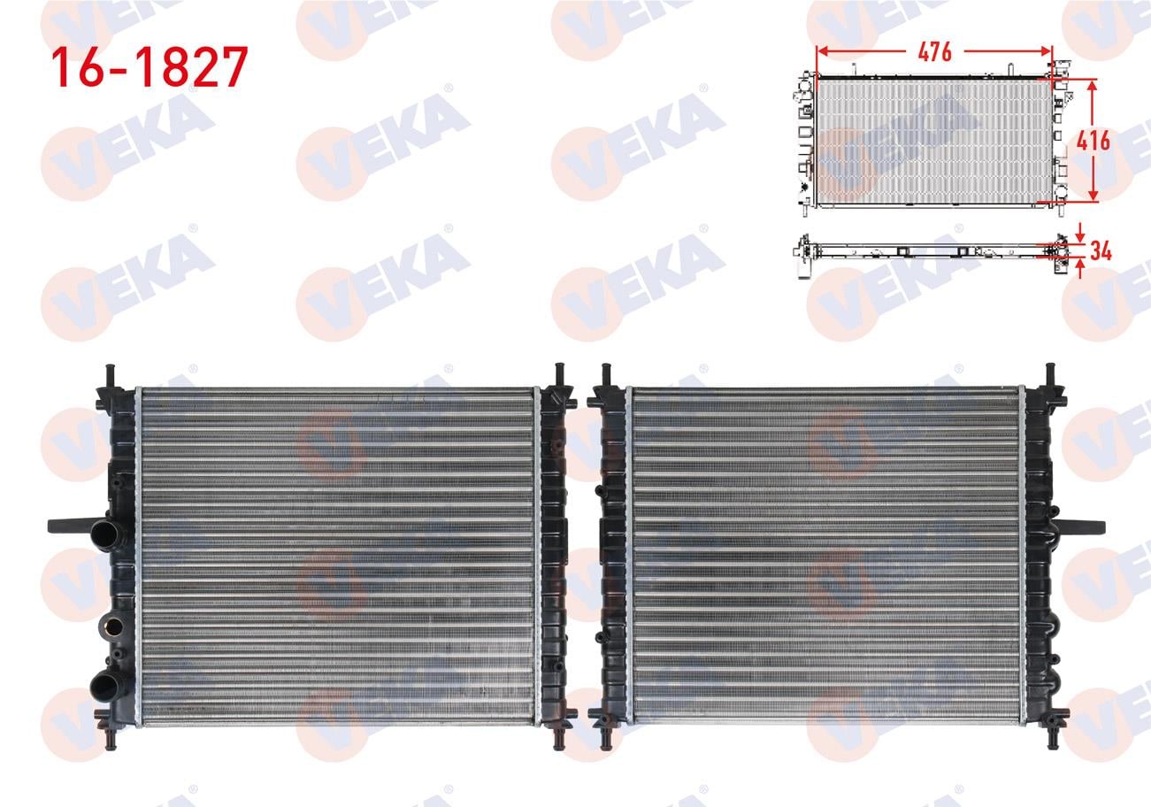 Radyatör Su Radyatörü Mekanik Fiat Brava Marea 1.6i 96-02 M-t Ac+ | Veka 161827