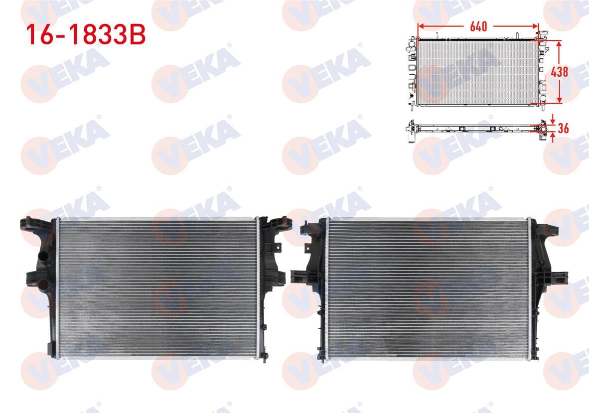 Radyatör Su Radyatörü Brazing Iveco Daily V2.3 D M T Ac | Veka 161833b