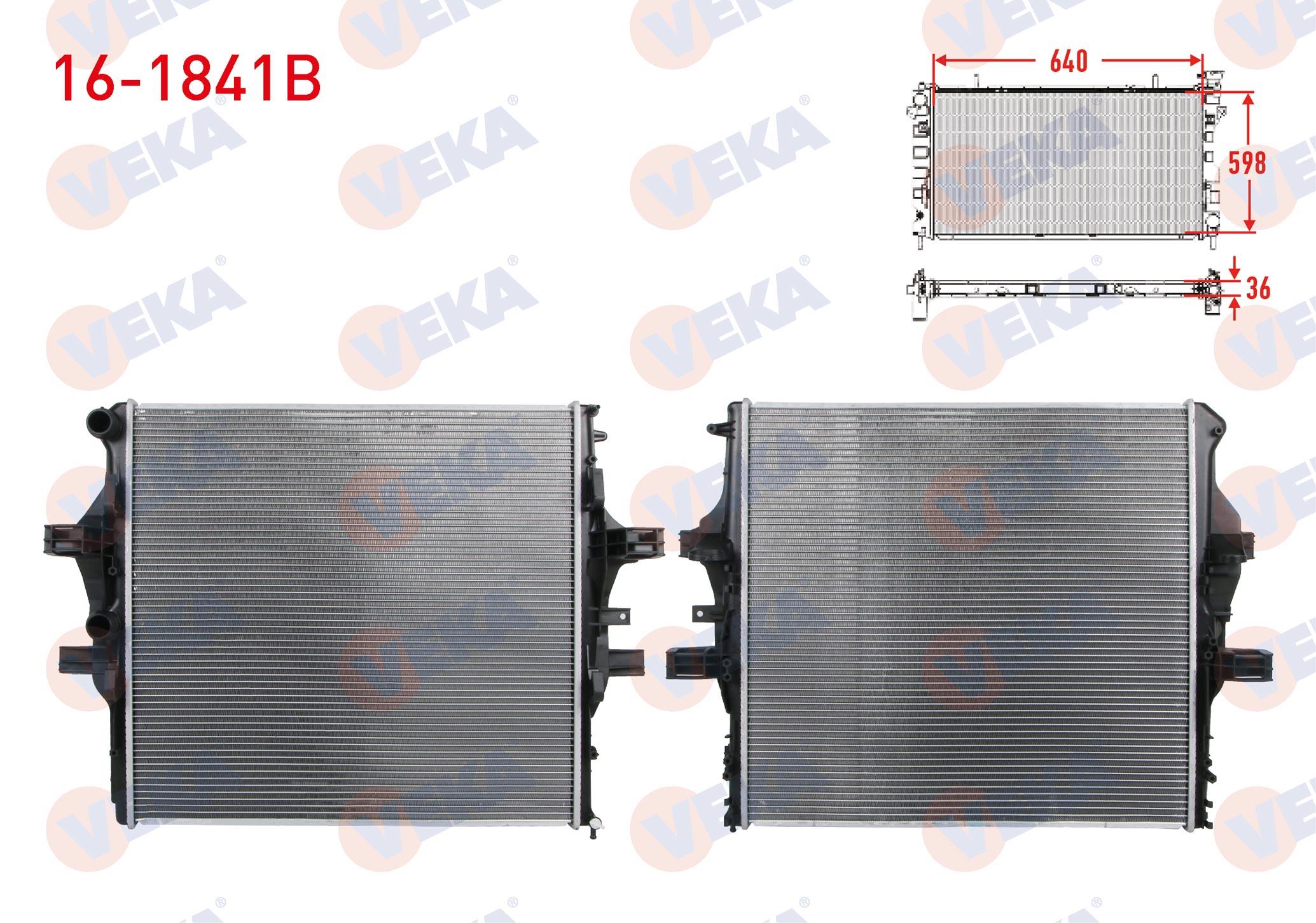 Radyatör Su Radyatörü Brazıng Iveco Daıly V 3.0 D M-t Ac+/- 2011-2014 70c Euro6 | Veka 161841b