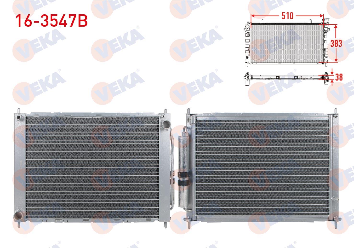 Klima Radyatörü+su Radyatörü Tüplü Renault Clıo Iıı 1.5 Dcı Mt Ac 05-12 Clio3 | Veka 163547b