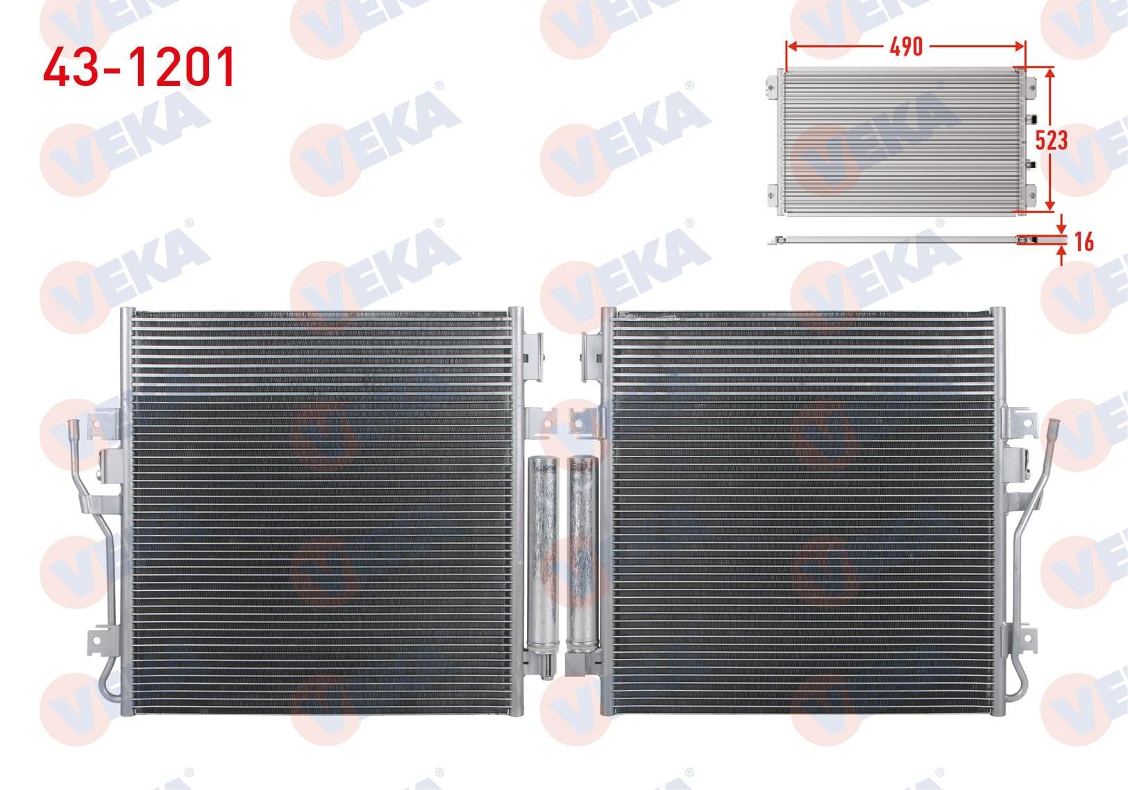 Klima Radyatörü Jeep Cherokee (kk) 2.8 Crd 08-13 Dodge Nıtro 2.8 Crd 07- | Veka 431201