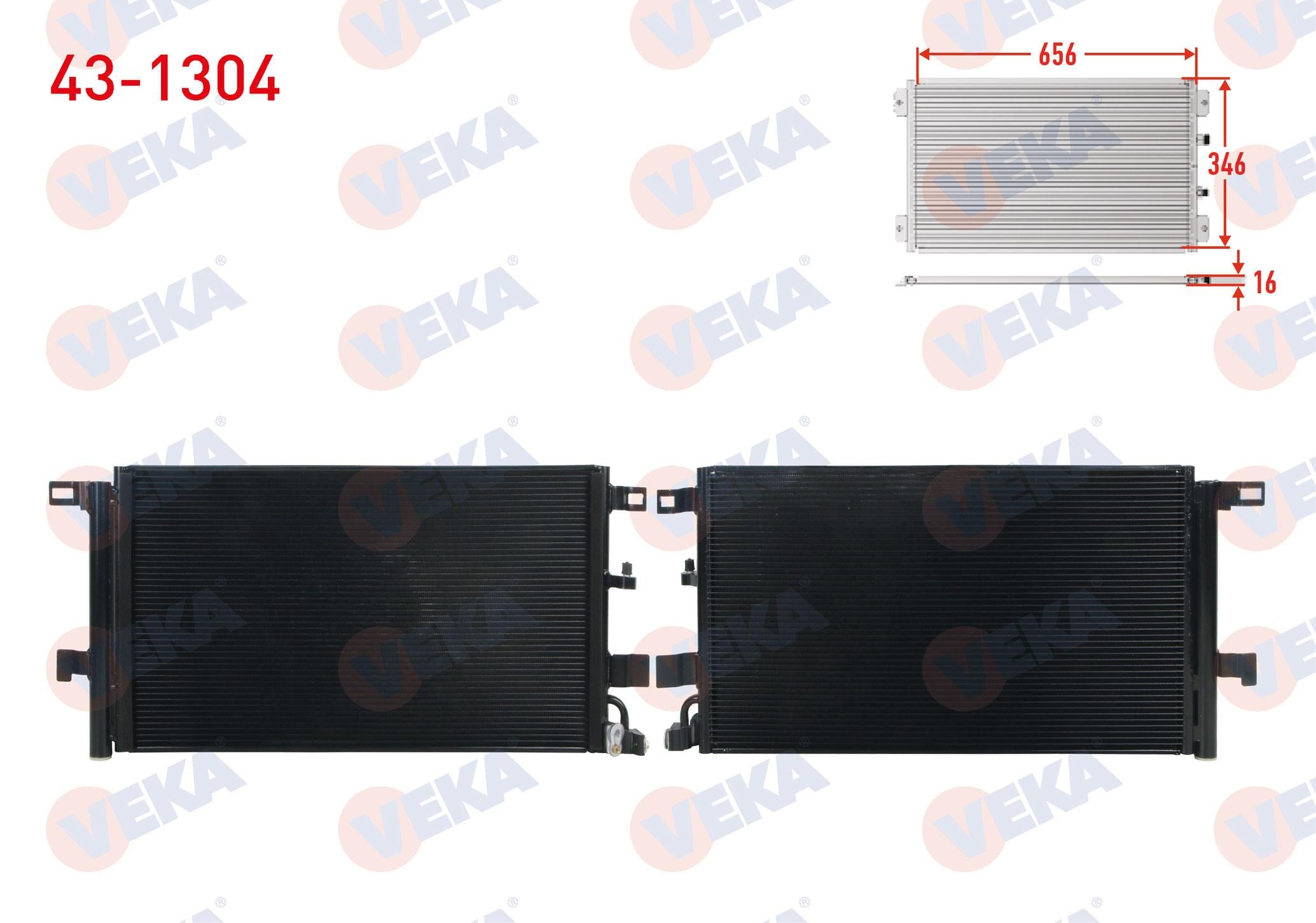 Klima Radyatörü Audi A4 15- A5 17- A6 18-audi 8w0816411l 8w0816421h 8w0816411q 8w0816421 | Veka 431304