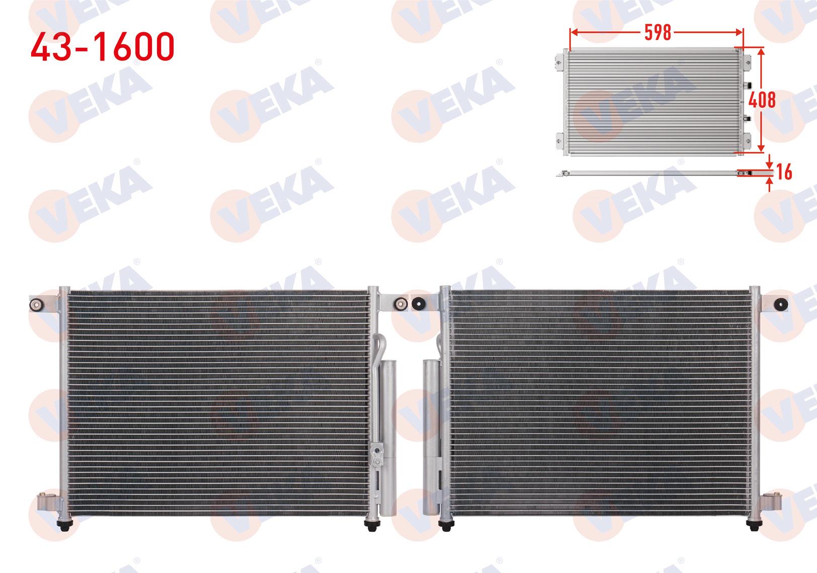 Klima Radyatörü Chevrolet Aveo (t250) 1.4i A-t/m-t 2006-2011 | Veka 431600