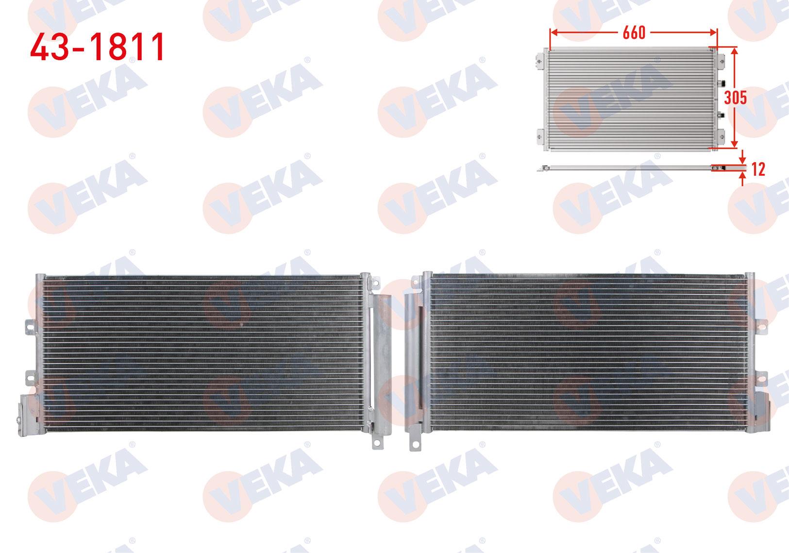 Klima Radyatörü Fiat Doblo Linea 1,3 Multıjet 2007-veka431811 51785227 | Veka 431811