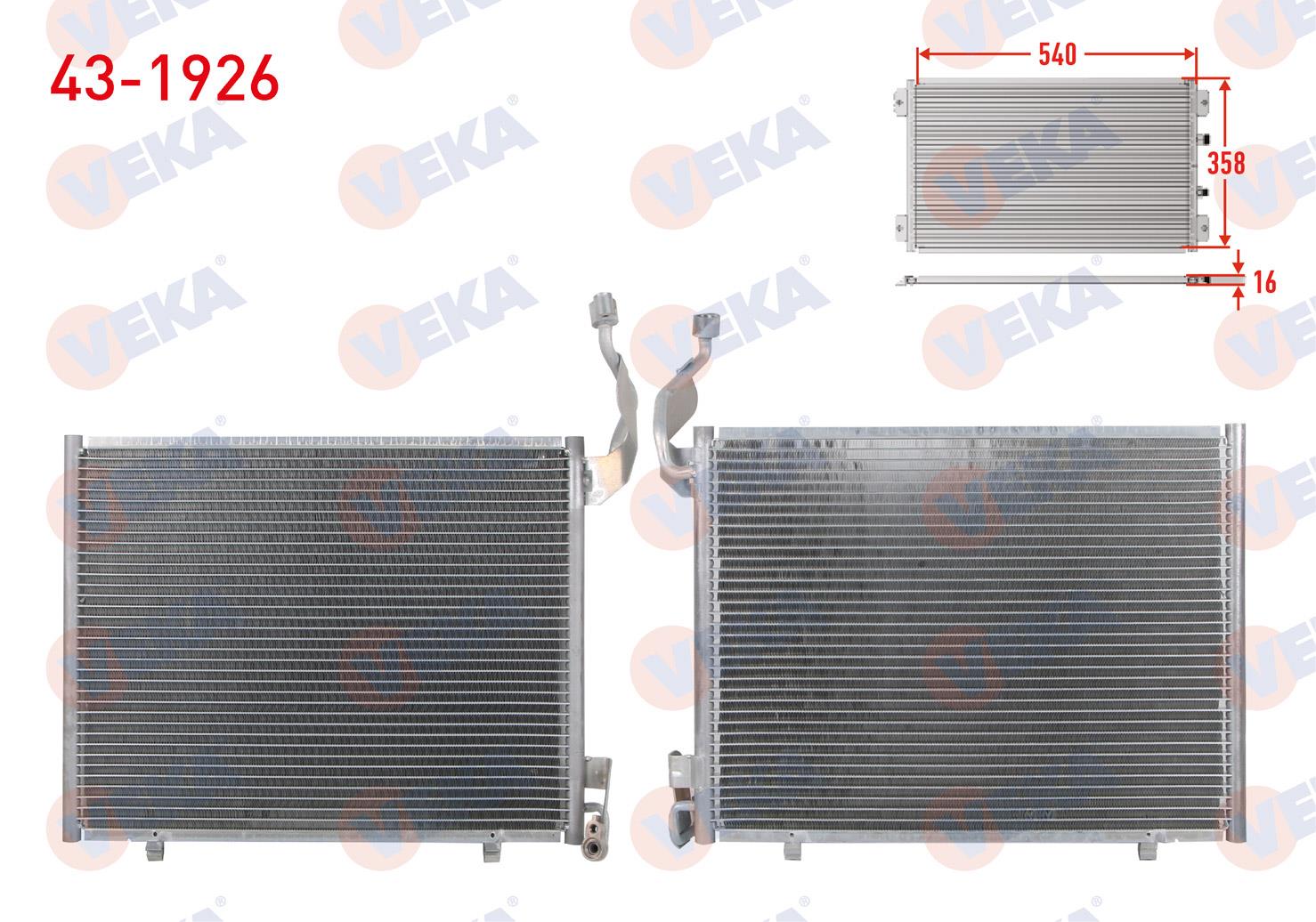 Klima Radyatörü Ford Fıesta Vı 1.6 Tdcı 08-12 | Veka 431926
