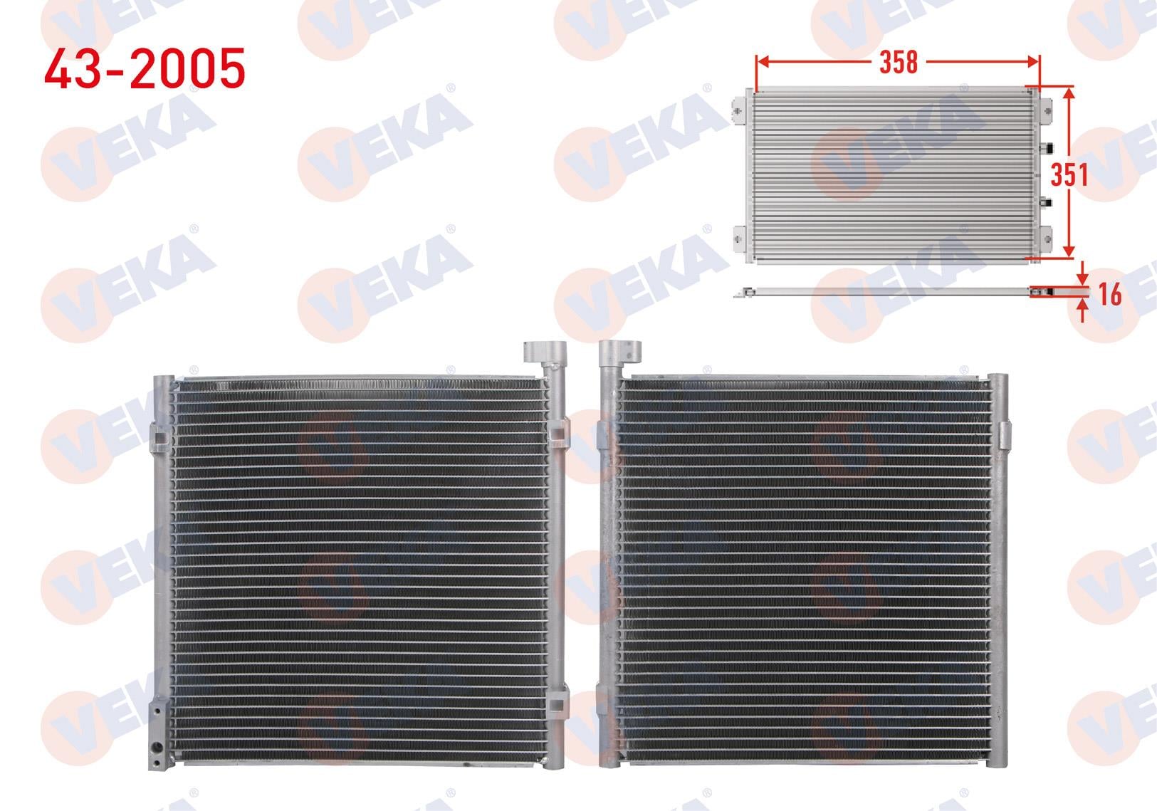 Klima Radyatörü Honda İes Cıvıc 96-01 Hrv 96-00 Rover 400 İes | Veka 432005