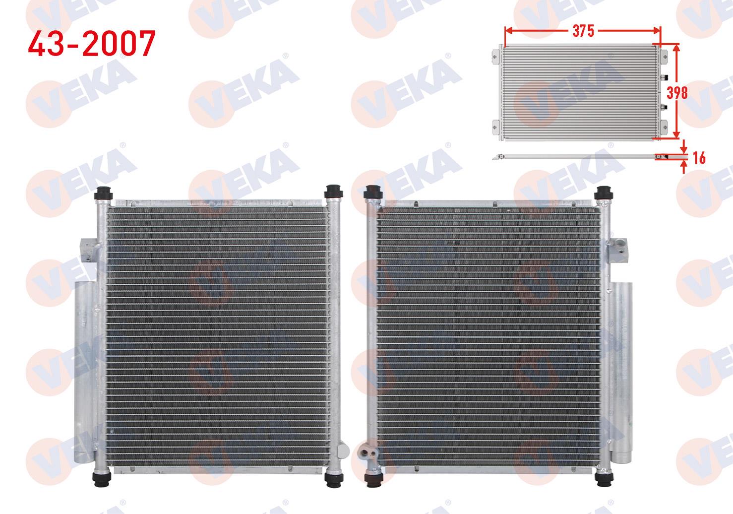 Klima Radyatörü Honda Jazz 1,2/1,4 350x420 | Veka 432007