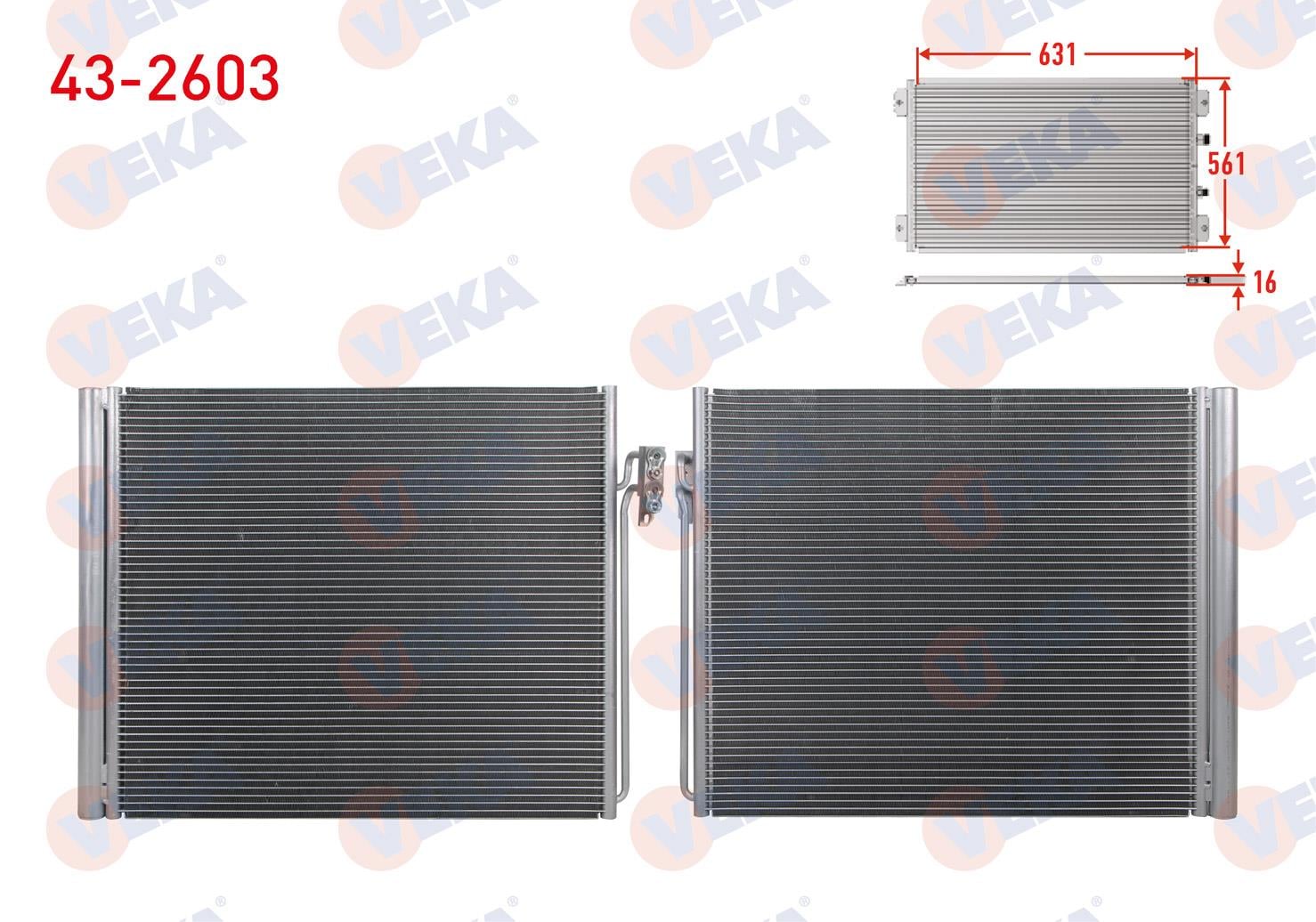 Klima Radyatörü Land Rover Range Rover Iıı 4.2 4.4 A-t 4x4 2002-2012 / Range Rover Iv 5.0 V8 A-t 4x4 2012- | Veka 432603