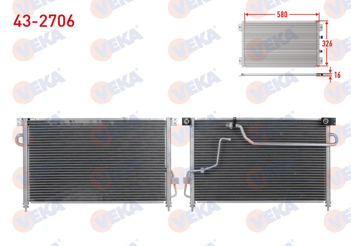 Klima Radyatörü Mazda 626 Iv (ge) 2.0i 92-97 | Veka 432706