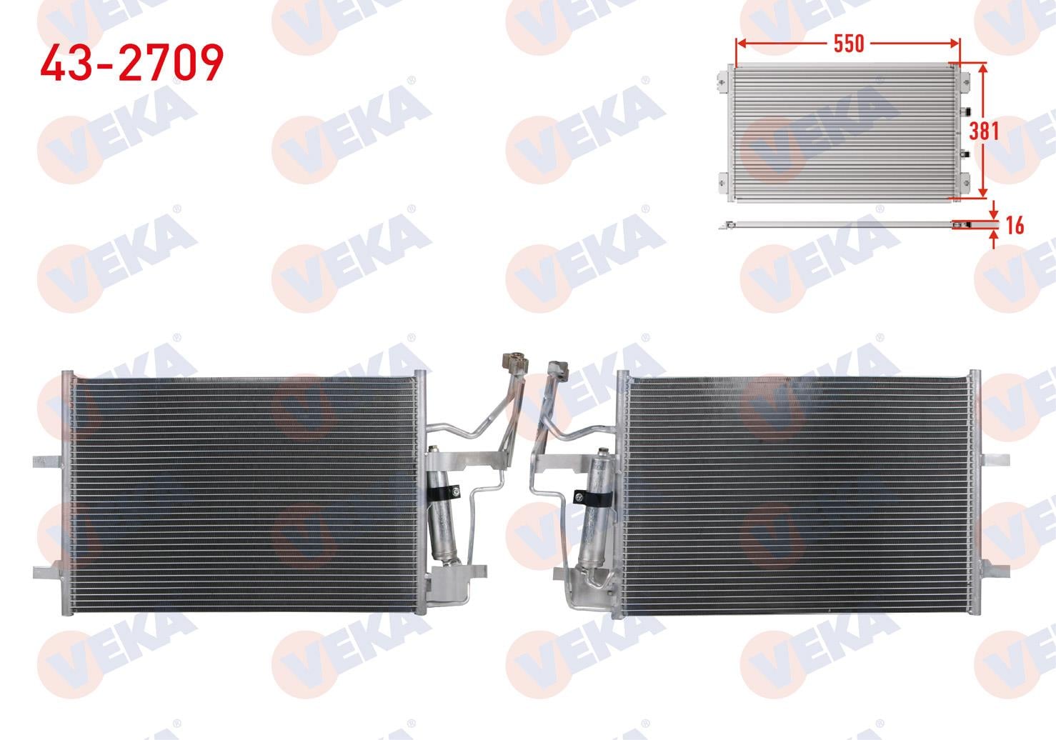 Klima Radyatörü Mazda 3 5 (bk12,bk14) (bl) 1.4i 2003-2009 Bpyk-61-48z Bpyk6148z | Veka 432709