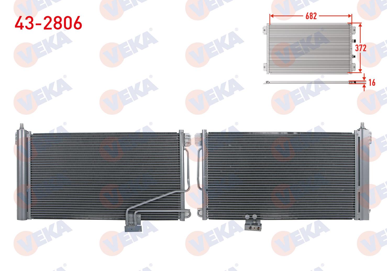 Klima Radyatörü Mercedes C Serisi Vito (w203) C 180 2000-2006 Mercedes C180 320 W203 A2035000054 A2035001254 A2035000954 | Veka 432806
