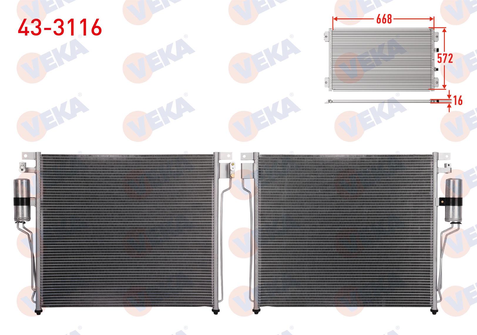 Klima Radyatörü Nıssan Navara 05-11 Pathfınder 05-11 Valeo814483 92100eb500 | Veka 433116